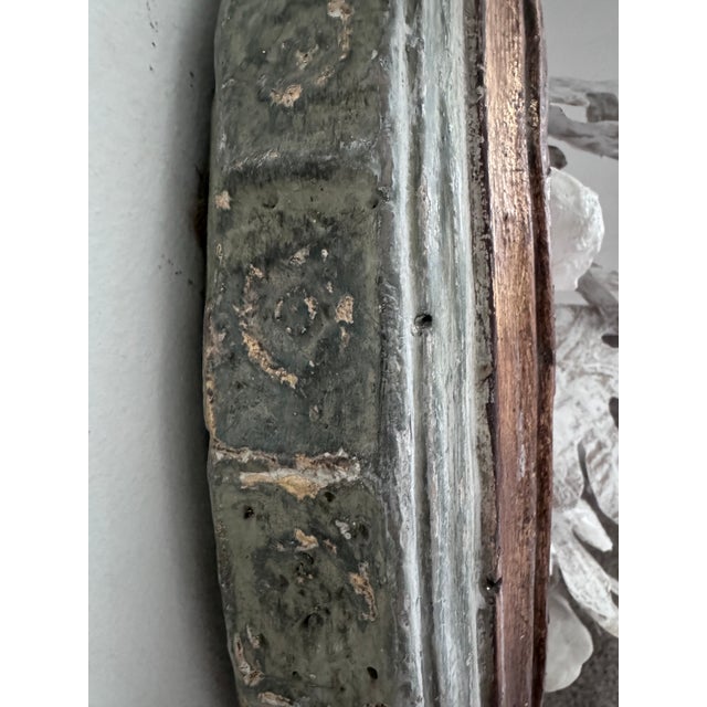 Paper Mache Fig Branch in Cartapesta Round Frame For Sale - Image 4 of 9