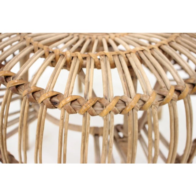 Mid-Century Rattan Stool, 1960s For Sale - Image 3 of 7