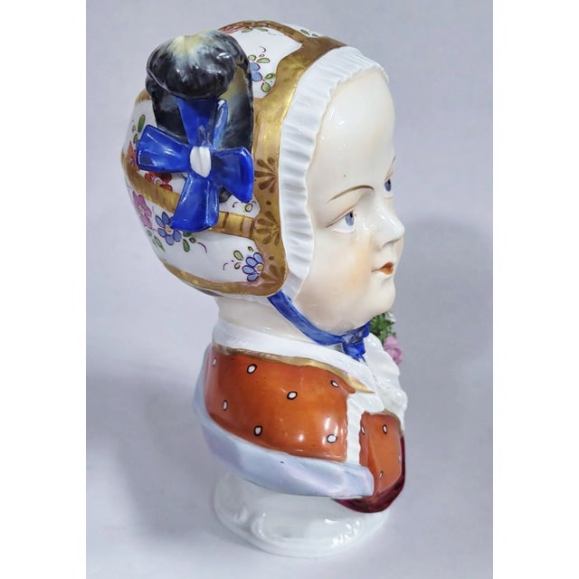 French 19th C German Prince Louis Charles De Bourbon Dresden Porcelain Bust by Carl Thieme For Sale - Image 3 of 14