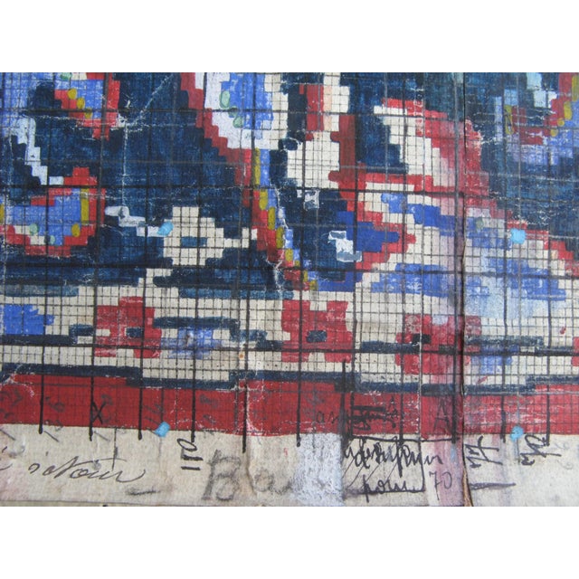 Paper Antique French Textile Design For Sale - Image 7 of 9