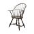 Vintage Custom Crafted Colonial Style Black Painted Windsor Armchair For Sale - Image 13 of 13