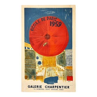 Vintage Exhibit Poster "Ecole De Paris" at Galerie Charpentier, 1959 For Sale