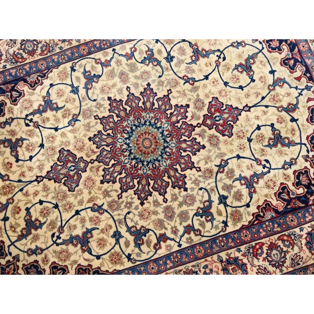 Vintage Isfahan Rug, 1940s For Sale - Image 6 of 13