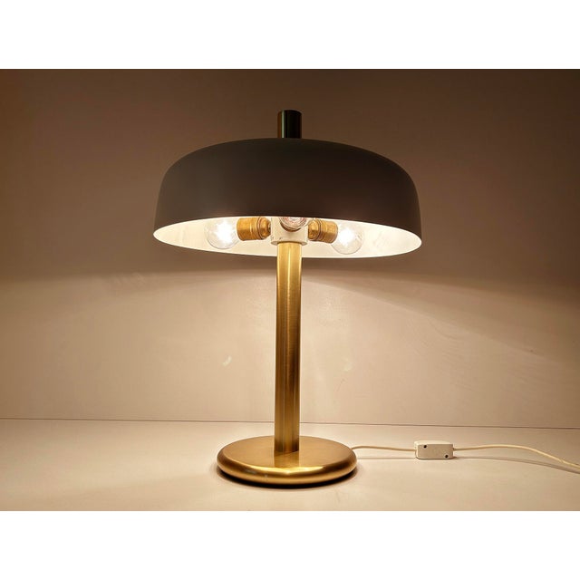 Gold Large Space Age Desk Lamp from Hillebrand For Sale - Image 8 of 14