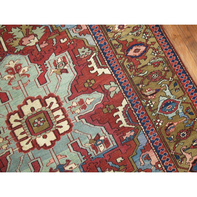 Persian Antique Serapi Rug - 5'2" x 6'10" For Sale - Image 3 of 18