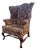 Antique Queen Anne Wingback Armchair For Sale