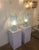 Mid-Century Modern 1970s Mid Century Modern Blue, Seguso Style Murano Glass Lamps - A Pair For Sale - Image 3 of 12