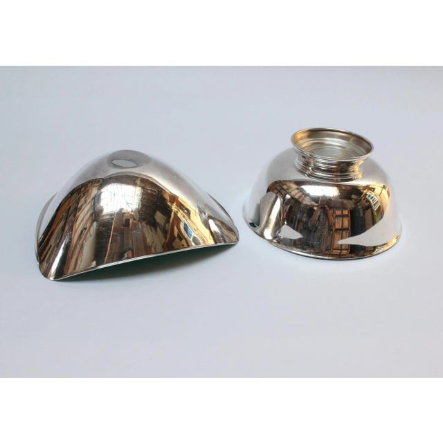 Set of Two Mid-Century Reed and Barton "Color Clad" Green and Ruby Red Silver-Plated Bowls For Sale In New York - Image 6 of 13