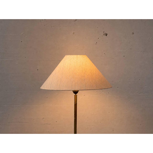 Brass Floor Lamp with Fabric Shade, 1990s For Sale - Image 11 of 16