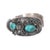 6.5" Morty Johnson Navajo sterling and nice turquoise watch cuff bracelet For Sale In Austin - Image 6 of 11