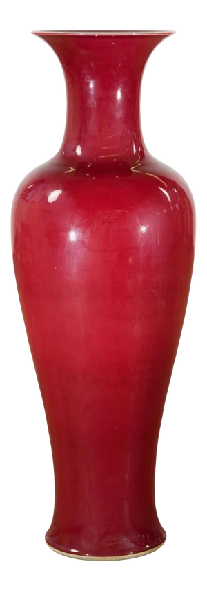 Chinese Vintage Oxblood Altar Vase with Flaring Neck, Several Available