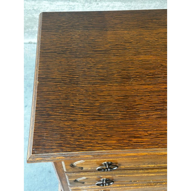 Mid-Century Modern Oak Chest of Drawers with Four Drawers, 1950s For Sale - Image 15 of 18