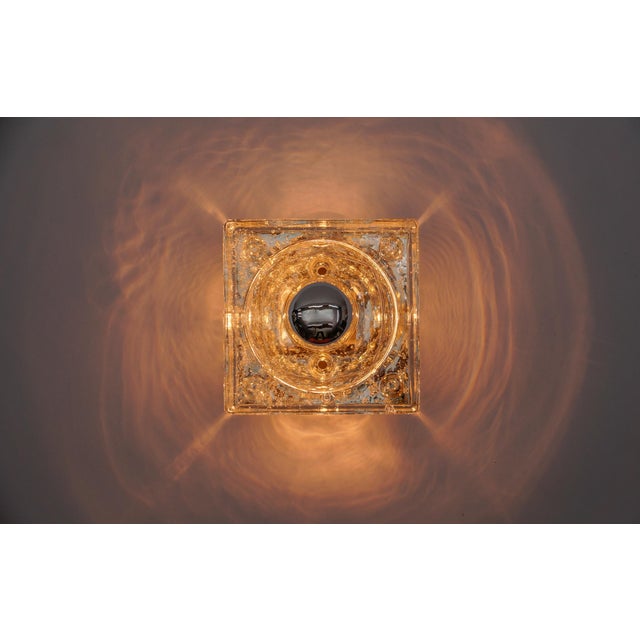 Mid-Century Modern Hand-Blown Ice Cube Wall Lamps by Müller & Zimmer, Germany, 1960s, Set of 3 For Sale - Image 3 of 14