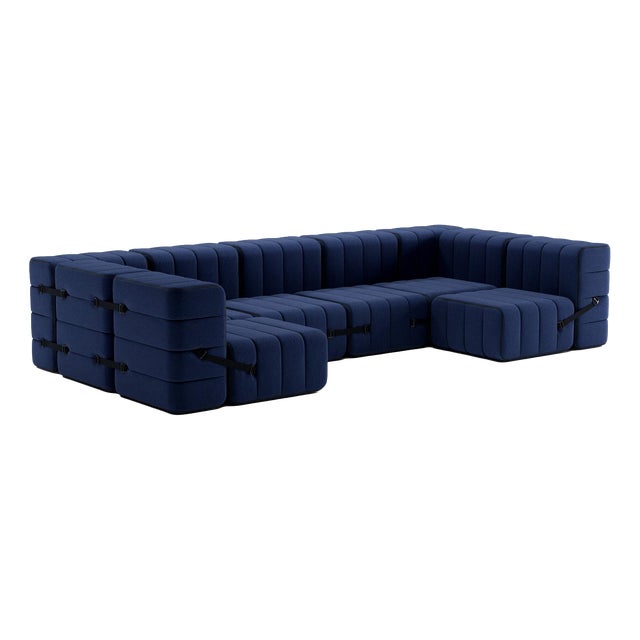 Modular Lounge Sofa in Jet from Ambivalenz, Set of 15 For Sale