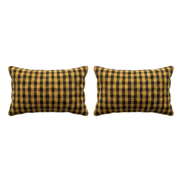 Turkish Lumbar Kilim Pillow Cover 16'' X 24'' - Set of Two For Sale