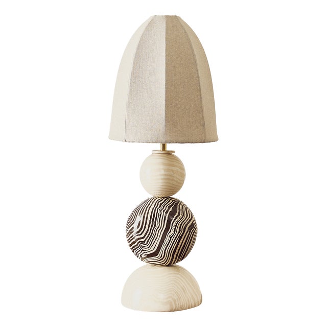 Ceramic Edison Bi-Coloured Marble Table Lamp by Henry Holland Studio For Sale