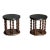 1970s American Modernist Designer Spool and Slate Side Tables by Henredon Custom Folio Three - a Pair For Sale