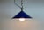 Industrial Blue Enamel Factory Pendant Lamp, 1950s For Sale - Image 15 of 17