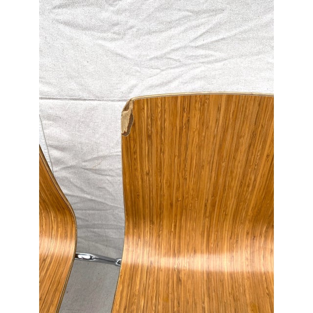 1960s Industrial Molded Plywood Dining Chairs - Set of 8 For Sale - Image 4 of 7