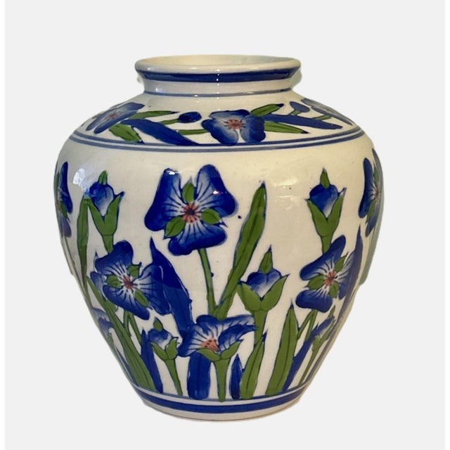 Chinese Porcelain Hand Painted Vases - A Pair For Sale - Image 4 of 10