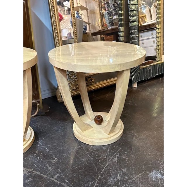 Art Deco Pair of Italian Art Deco Side Tables For Sale - Image 3 of 9