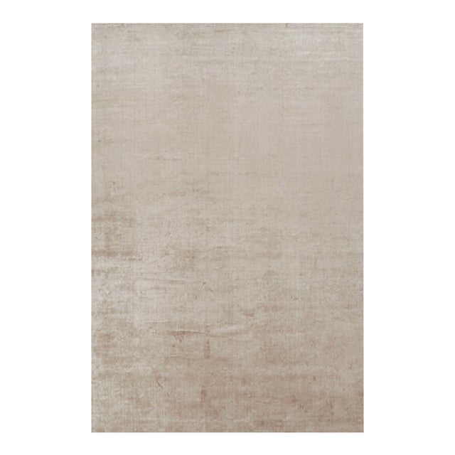 Rug & Kilim’s Oversized Contemporary Textural Solid Rug in Beige Tones - 12x18 For Sale