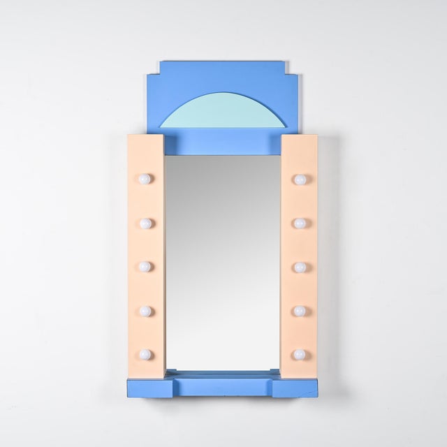 Wall-Mounted Polychrom Mirror, France, 1980 For Sale - Image 9 of 13