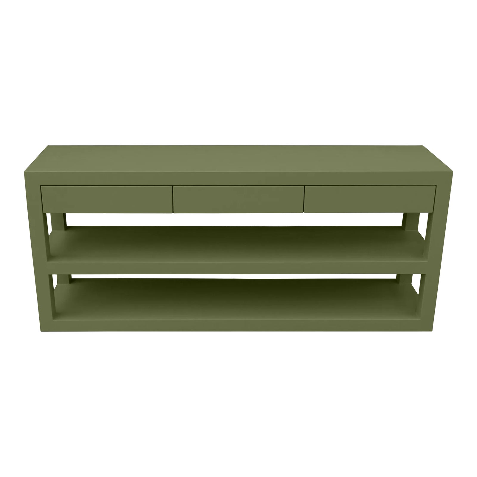 Custom-Made Double-Layer Linen Raffia Wrapped Console Table With ...