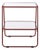 Zunia 2 Tier Accent Table in Brick Red For Sale