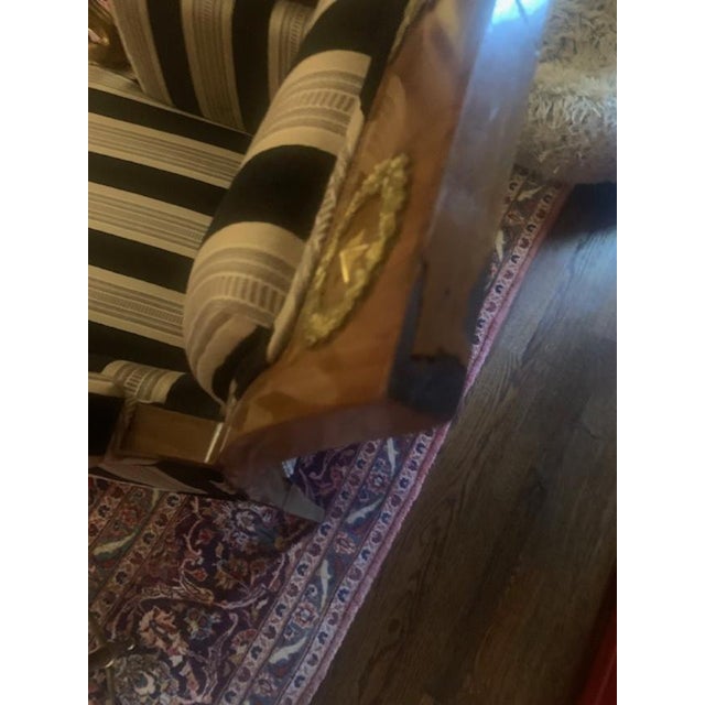 Brown Pair Biedermeier Neoclassical Armchairs Bergeres, C 1835 For Sale - Image 8 of 11