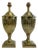 Large Empire Brass Urn Shaped Table Lamps from Kullmann, 1970s, Set of 2 For Sale