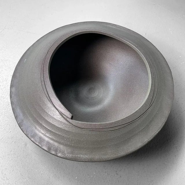 Ceramic Large Studio Pottery Ceramic Ikebana Bowl, Japan, 1970s For Sale - Image 7 of 18