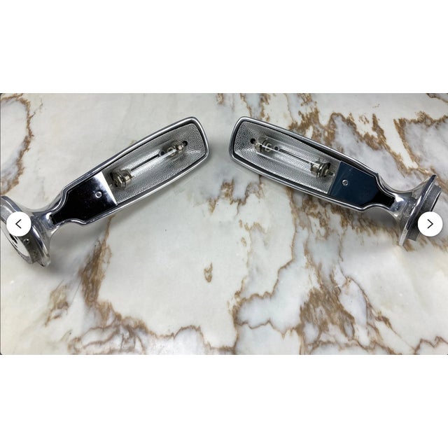 Metal Art Deco Wall Sconces in Aluminum Magnesium by Jorge Pensi, 1980s, Set of 2 For Sale - Image 7 of 11