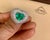 3.5 Carat Heart Shape Colombian Emerald and Diamond 18 Karat Gold Ring Estate For Sale - Image 14 of 18