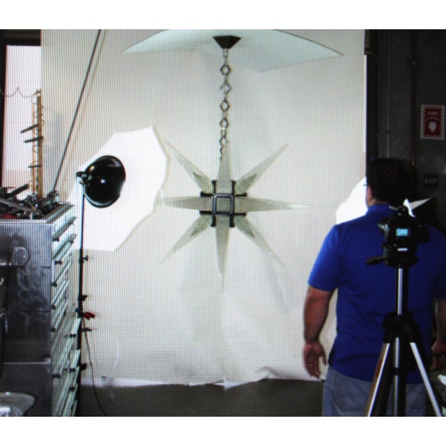 Mid-Century Modern Style Acrylic Led Star Chandelier For Sale - Image 12 of 12