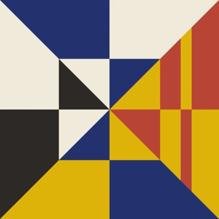 "Modern Nautical Black Block B" Geometric Fine Art Print by Melinda Cox 16" X 16" For Sale