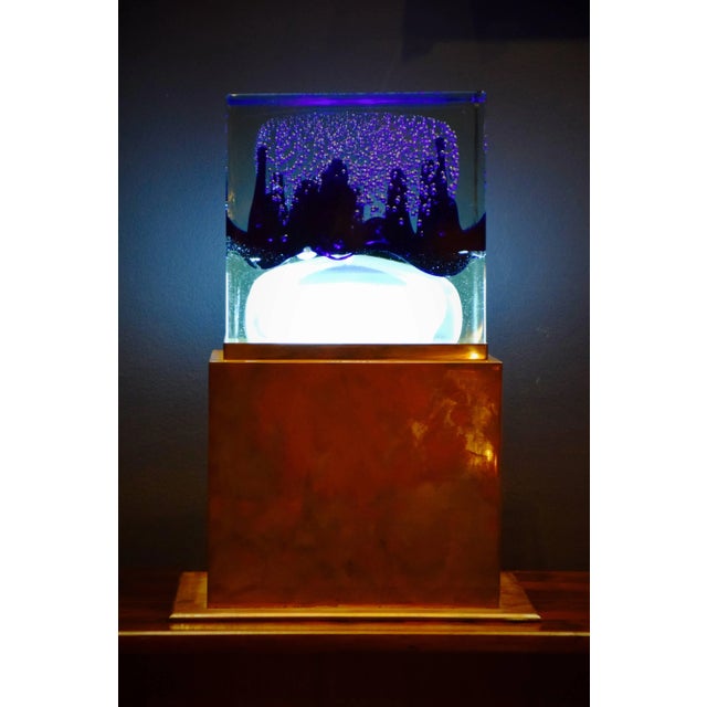 Murano Glass Bubble Table Lamp, 1980s For Sale - Image 4 of 8