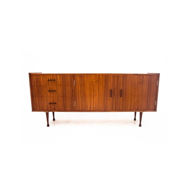 Vintage Chest of Drawers in Walnut, Poland, 1960s For Sale - Image 3 of 11