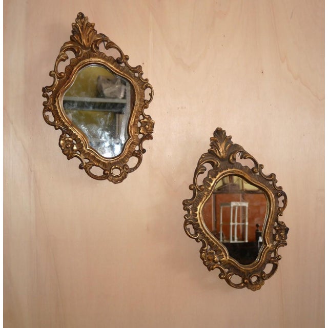Small Mirrors with Carved Frames, 1930s, Set of 2 For Sale - Image 15 of 18