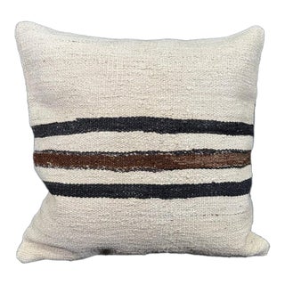 Turkish Hemp Pillow Cushion Natural Beige Black Cushion Cover 20x20 For Sale