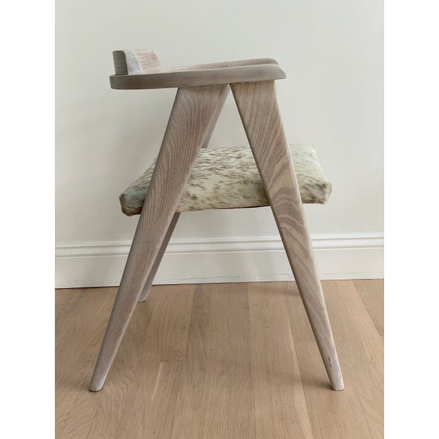 Ivory 1950’s Whitewashed Compass Chair For Sale - Image 8 of 13