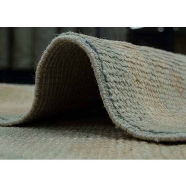 Blue Turkish Oushak Rug 4'10" x 13'10" #18019 For Sale - Image 8 of 8