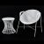 Mid-Century Modern Wicker Salterini Radar Style Chairs With Pedestal Side Tables Seating Set For Sale - Image 3 of 14