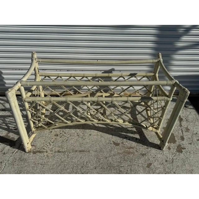 Late 20th Century Set of 6 Ficks Reed Boho Chic Bamboo Swivel Dining Chairs For Sale In Houston - Image 6 of 6