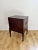 Antique George III quality mahogany callarette having a quality figured mahogany and satinwood inlaid stringing, with a...