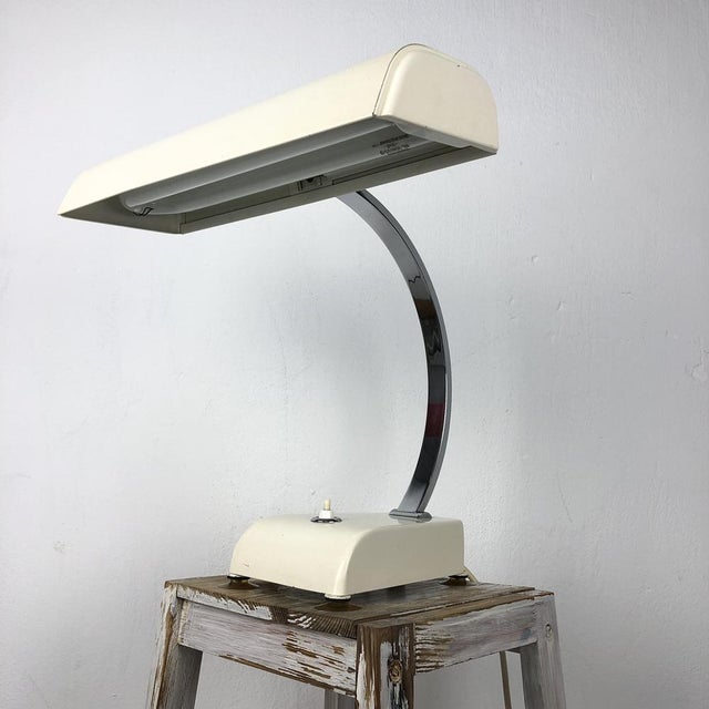 Desk Lamp with U-Shaped Neon Tube in Ivory from Kaiser Leuchten For Sale - Image 5 of 16