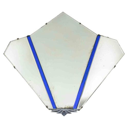 Vintage Art Déco Wall Mirror in Glass and Metal, Italy, 1920s For Sale - Image 6 of 6