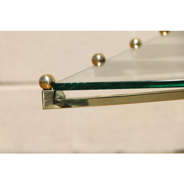 1970s Charles Hollis Jones “Treillage” Lucite & Brass Coffee Table | Glass Top | Hollywood Regency | Circa 1970s For Sale - Image 5 of 18