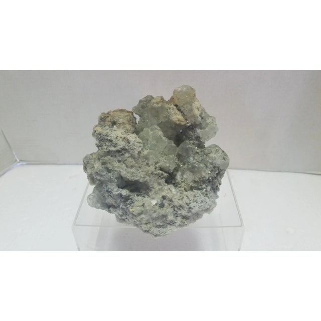 Natural Apophyllite and Pyrite Specimen For Sale - Image 9 of 9