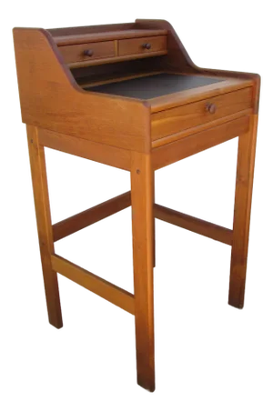 Mid 20th Century Danish Modern Teak Standing Desk Hostess Stand Drafting Table Lectern Pulpit